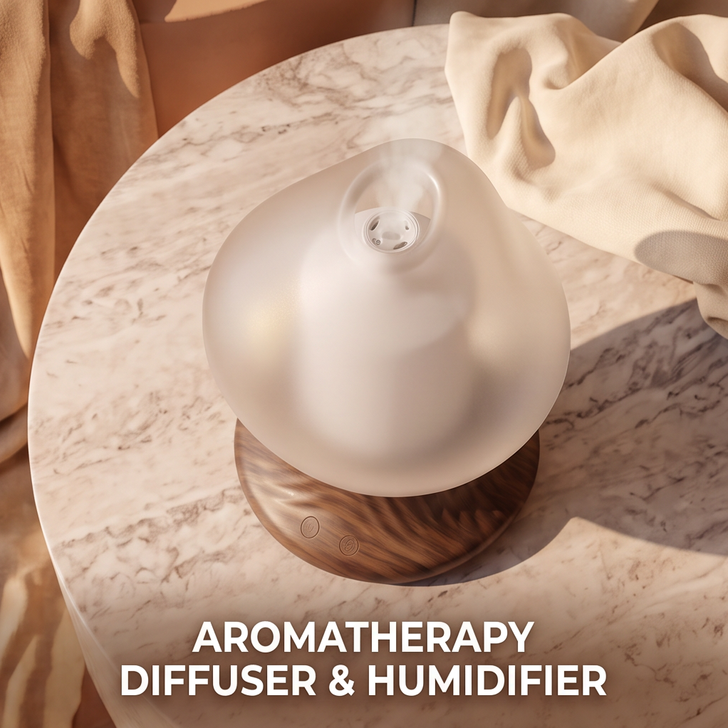 CALMIRAY frosted glass diffuser for aromatherapy and humidification