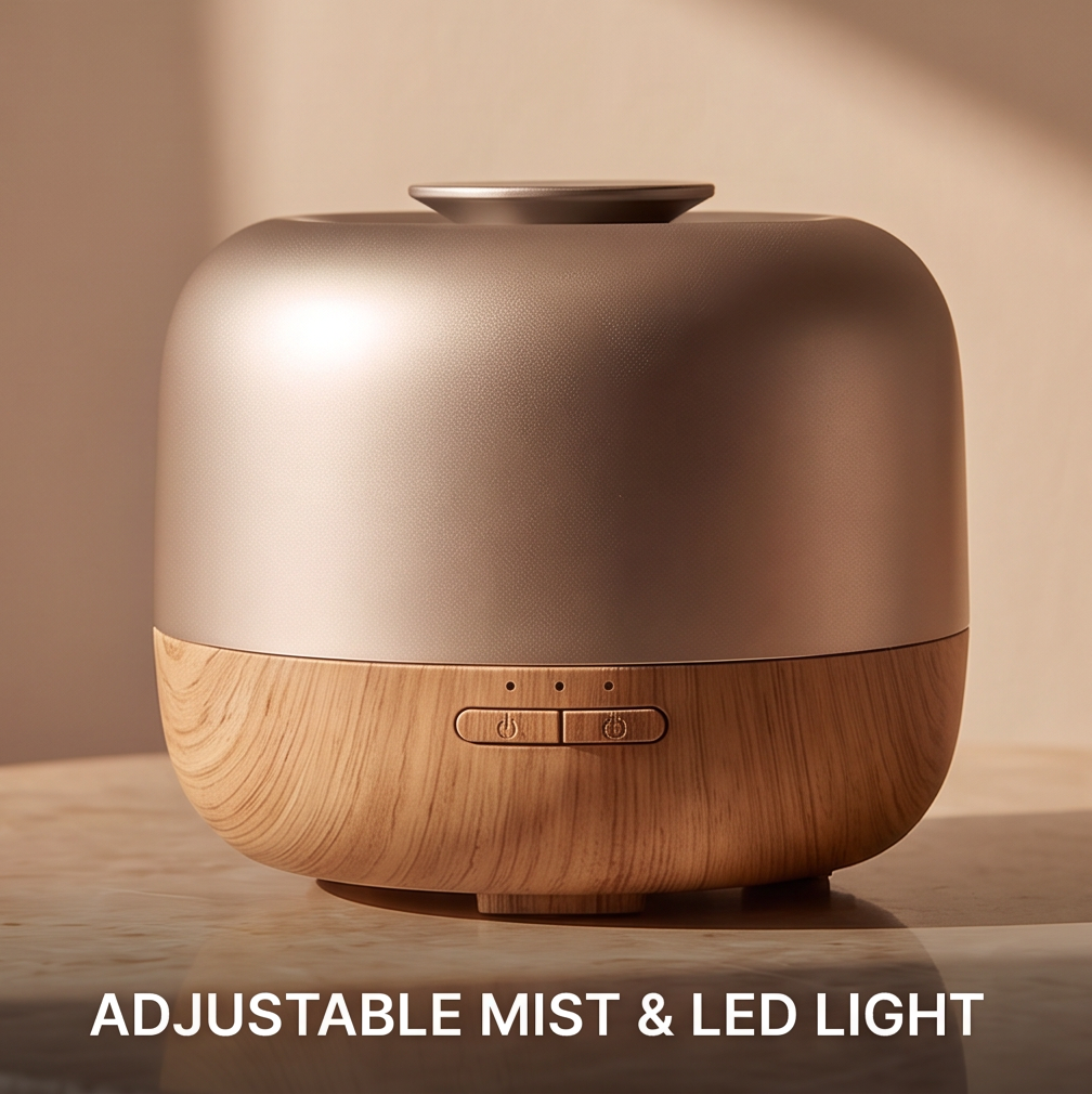 CALMIRAY diffuser with quiet operation and wide mist dispersion